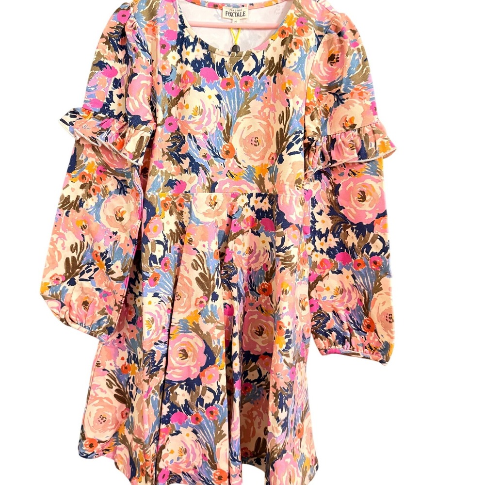 Finding Foxtale Girls‎ Floral Ruffle Sleeve Dress Size 10